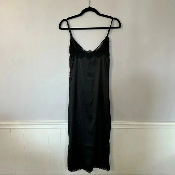 Rosedress Women's Black V-Neck Lace Satin Slip Dress with Straps Size M NWT - Picture 14 of 14